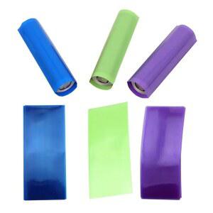 100PCS 18650 플랫 자체 절연체에 슬리브 필름 접착 수축 배터리 PVC 튜브