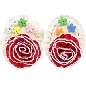 한땀 두땀 카네이션 브로치 (2개1세트) 1인포장 어버이날 스승의날 감사 선물