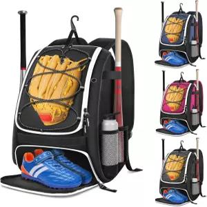 브로투 야구 가방 장비용 소프트볼 티볼 배트 남성용 신발 수납 공간이 있는 백팩 /여성용