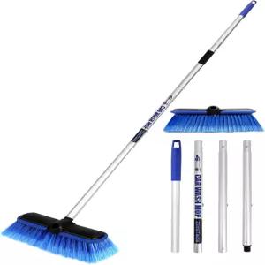 긴 손잡이가 달린 지미테다 PBT 세차 브러시 10인치 대형 소프트 브리스틀 헤드 고무 범퍼 차량 휠 RV SUV