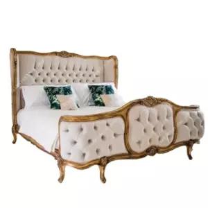 프렌치 엔틱 퀸사이즈 빈티지 부부 철제 침대프레임 화이트