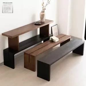 긴의자 벤치형 일자 블랙 카페 인테리어 철제 기본 식당용