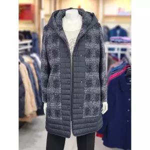 세이브존04 누빔체크후드코트 22B28073H2 (11670280)