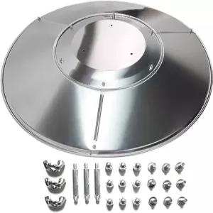 키스웜 파티오 히터 리플렉터 실드 프로판 실외 교체 부품 탑 돔 3홀 마운트 33인치 다이아 라운드