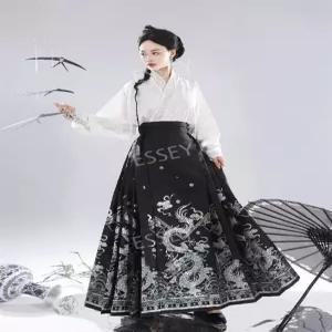 여성 촬영용 허리 치마 생활한복 퓨전 자수 한복 대여용 전통 원피스