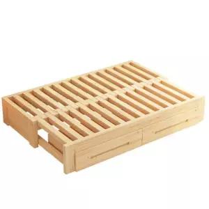 원목 베드 확장형 원룸 나무 쇼파 깔판 침대 평상형 프레임 소파베드 슬라이드 슬라이딩