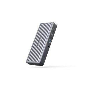 Anker USB C 도킹 스테이션 PowerExpand 9-in-1 USB-C PD 도크 노트북용 60W 충전 20W 전원 공급 4K HDMI 디스플레이포트 USB3.0 USB2.0 데이터 기가비트 이더넷 3.5mm 오디오