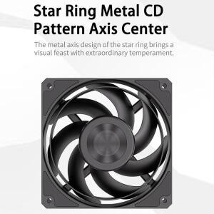 B12 최대 속도 3000RPM 120MM PC 케이스 팬 12V 4PIN PWM 메탈 CD 패턴 원형 날 블레이드 디자인 CPU 쿨러