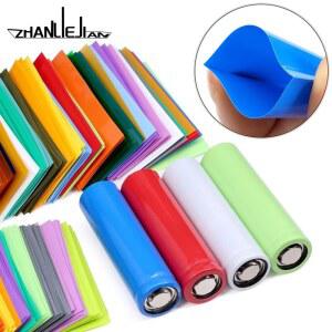 200개 21700 슬리브 배터리 커버 프리컷 PVC 열수축 보호 절연 튜브 필름 슬리빙 수축