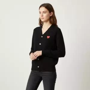 AX-N008-051 1 P1N008 1) PLAY 플레이 레드 하트 와펜 브이넥 공용 가디건