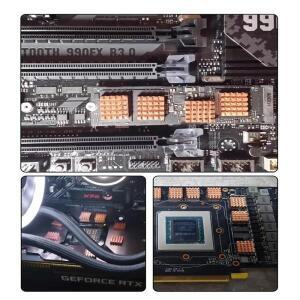 4/812-PCS VRAM 구리 방열판 13x12x5mm 냉각 GPU 칩용 호환 열 전도성 시트 VGA