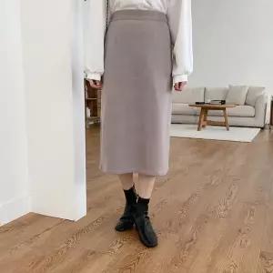 [하프클럽/]여자 뒷밴딩 기모 뒷트임 롱 스커트