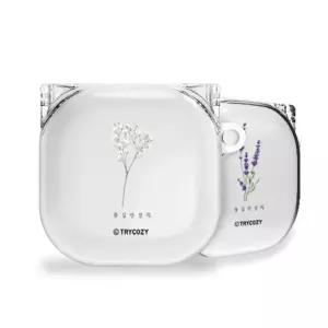 트라이코지 버즈라이브/버즈프로 클리어케이스 꽃길 투명