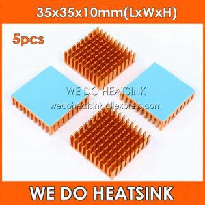 우리는 방열판 5pcs 35x35x10mm 슬롯을 수행 VGA CPU BGA PC 보드 용 호환 열 자체 접착 테이프 냉각 기능