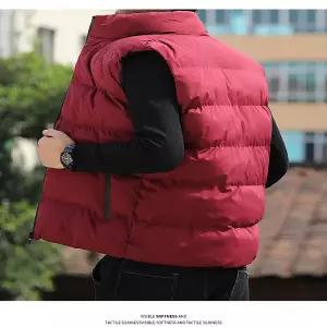 작업 조끼 현장 안전 유니폼 가을 겨울 패션 남성 자켓 재킷 스탠드 칼라 민 탑 캐주얼 빅사이즈 코튼