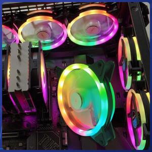 ARGB 컴퓨터 케이스 선풍기 에어 쿨러 PC 냉각 팬 키트 5V 3 핀 LED 120mm 아우라 싱크 속도  환풍기