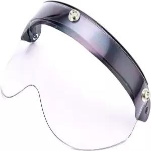 오픈 페이스 모터사이클 헬멧 윈드실드 플립 다운용 유니버설 3스냅 바이저 클리어