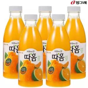 빙그레 따옴 천혜향 한라봉 청귤 주스 730ml 5입 냉장주스