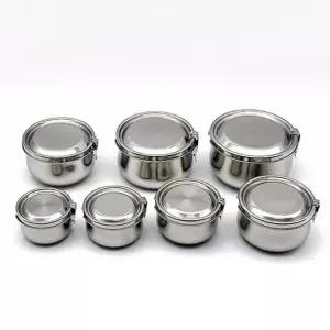 원터치 AD80EG62 스텐 반찬통 밀폐용기 냉장고 찬통 4호 890ml