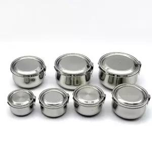 원터치 PG88JS22 스텐 반찬통 밀폐용기 냉장고 찬통 1호 350ml