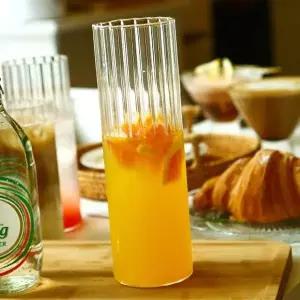 2p BL70IX22 플리츠유리컵 내열유리잔 음료잔 얼음컵 주스컵