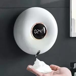 [셀러에이드]도넛 거품비누 자동 디스펜서(화이트) 벽걸이손세정기