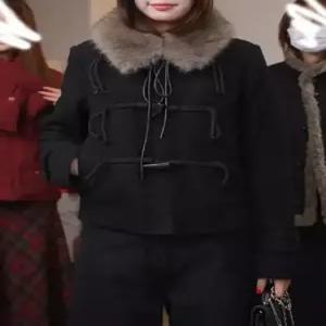 여친 울 칼라 혼방 코트 핀란드 퍼 아이템 모피 스노우 이브닝 트렌디 HT1