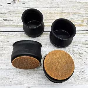 [하프클럽/알티피아]의자발 소음방지 실리콘 의자발캡 원형 특대 블랙 4p