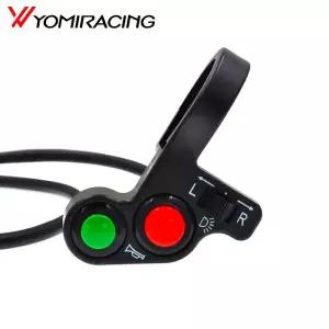 YOMI 오토바이 핸들 바 스위치 전기 자전거 스쿠터 경적 회전 신호 켜기/끄기 버튼 전등