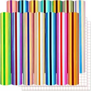 절단기용 리아 비닐 16팩 홀로그램 세트 12인치 x 영구 시트 장식 스티커 파티 자동차 데칼