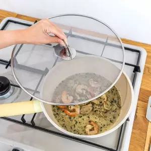 TBZ TV10IE87 멀티 커버 후라이팬 냄비 덮개 기름튐방지 스텐 뚜껑