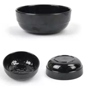 대접 멜라민 비빔밥그릇 비빔기 19x6.5cm 블랙 우동기 그릇