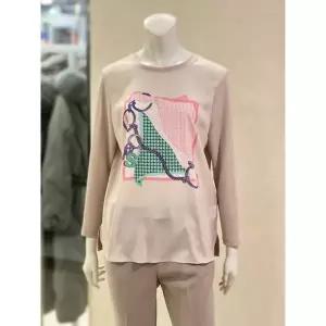 [벨리시앙]벨리시앙 세이브존01 우븐 프린트 배색 블라우스(2color) BL3102ASD1 (1