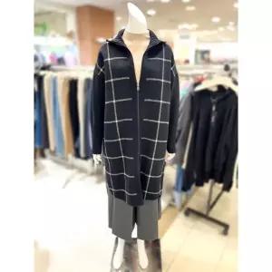 소고 세이브존01 하이넥 니트카라 울혼방 집업 코트 TH4HA21 (23655742)