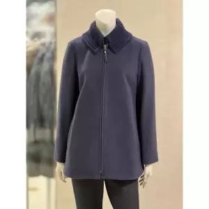 [벨리시앙]벨리시앙 세이브존01 니트 칼라 배색 울 코트 (2color) HC4401 (42550421)