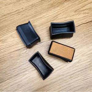 실리콘의자캡 직사각형 중형 블랙 4P 1세트