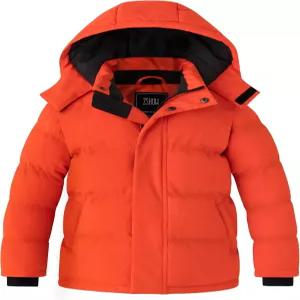 ZSHOW 남성용 겨울 코트 방수 따뜻한 퀼팅 패딩 재킷과 탈부착 가능한 후드