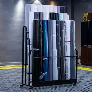 롤 필름 거치대 포장재 디스플레이 원단 선반 샘플 진열대 행거 도배지 보관 걸이대