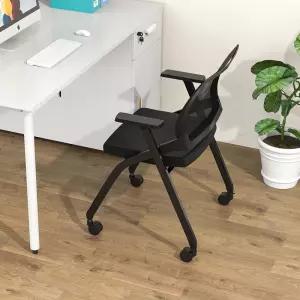 일체형 접이식 체어  강연장 학원 사무용 책상의자 회의실