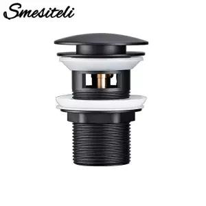 욕실 세면대 싱크 폐기물 매트 블랙 스테인레스 스틸 배수구 오버플로 플러그 홈 목욕 수도꼭지 액세서리