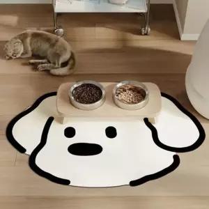 강아지 푹신한 규조토 식기 매트 1P 방석 논슬립 깔개 강아지식기매트