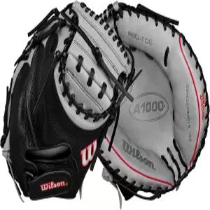 윌슨 2024 A1000 CM33 33 u201D 야구 포수 u2019s 미트 실버 /블랙 /레드 오른손 던지기