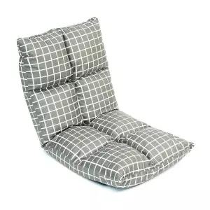 좌식쇼파 체크 접는 소파 의자 다리없는 접이식 각도조절 리클라이너