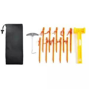 단조팩 4종 패키지 옐로우 텐트 아동용 장비 캠핑 장비 텐트 고정 캠핑 말뚝