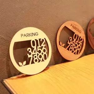 [RIZPICK]새차선물 자동차전화번호 원목 우드 주차번호판 GWM