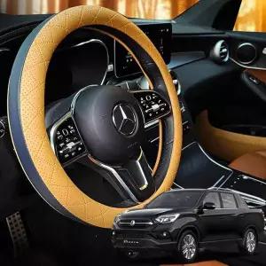 [RIZPICK]TBZ 렉스턴스포츠 엠보싱 가죽 순정형 그립 핸들커버