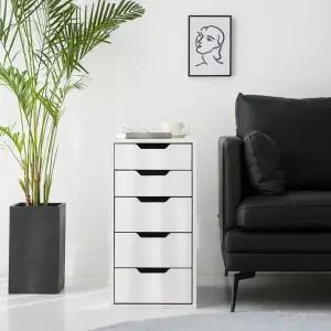 원목서랍장 틈새 서랍장 책상 5단 프린터 받침대