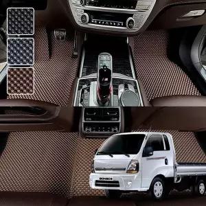 [셀러에이드]봉고3 더블캡 전용 3D 엠보싱 차세대 고무매트 1열2열 세트
