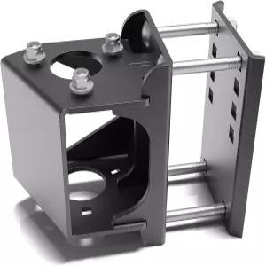 3볼트 및 A프레임 스타일의 튼튼한 전기 트레일러 잭 장착 키트에 적합한 블랙 스틸 텅 스탠드 브래킷 온