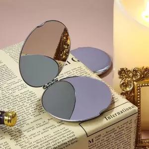 스텐 양면 원형 손거울 우드 화장실 셀프 감성 결혼식 결혼 거실 소품 미니어처 인테리어 주